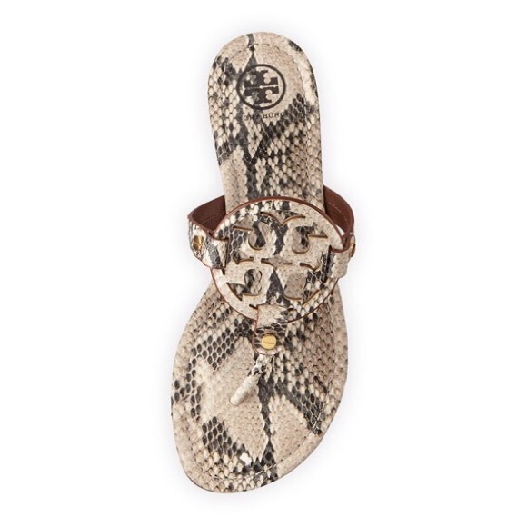 Tory Burch Shoes - Tory Burch Miller Snake Skin Print Flip Flops